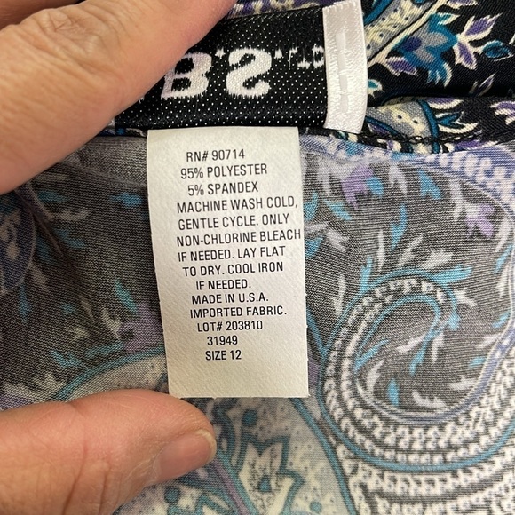 J.B.S ltd Women’s Paisley Peplum Sheath Dress Size 12 - Picture 9 of 9